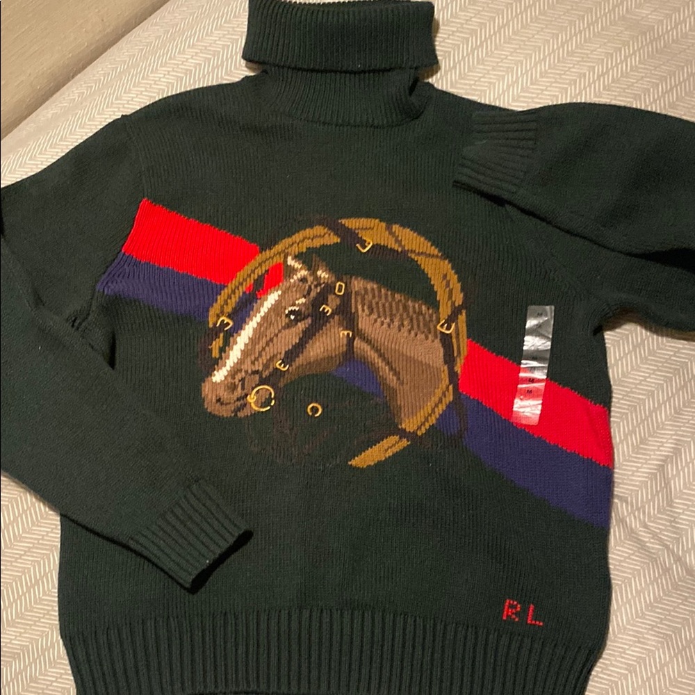 Ralph Lauren Green Turtleneck Sweater